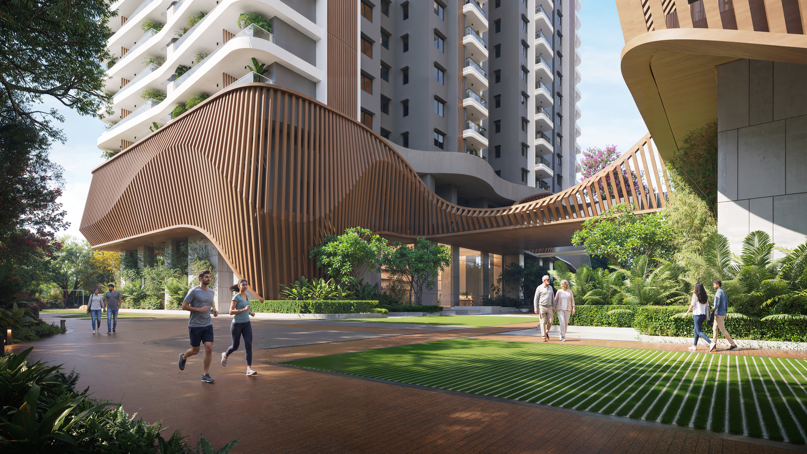 Kondapur Skyscraper - Jogging